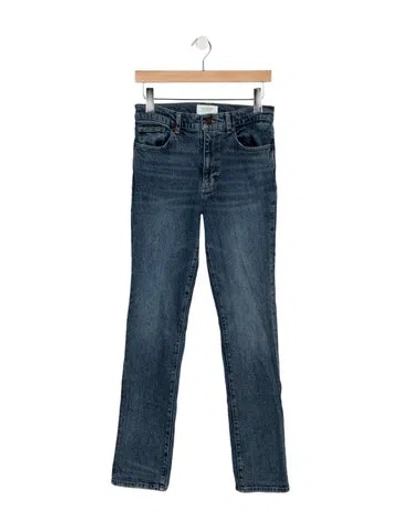 Pre-owned La Ligne High-rise Straight Leg Jeans In Blue