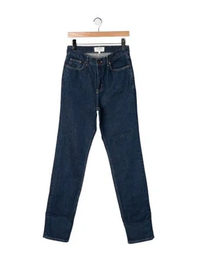 Pre-owned La Ligne High-rise Straight Leg Jeans In Blue