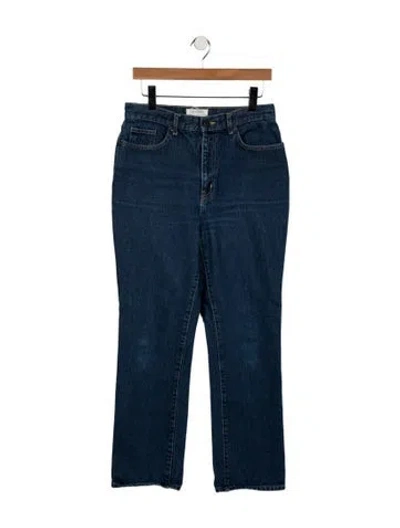 Pre-owned La Ligne High-rise Straight Leg Jeans In Blue