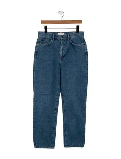 Pre-owned La Ligne High-rise Straight Leg Jeans In Blue