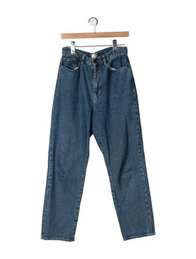 Pre-owned La Ligne High-rise Straight Leg Jeans In Blue
