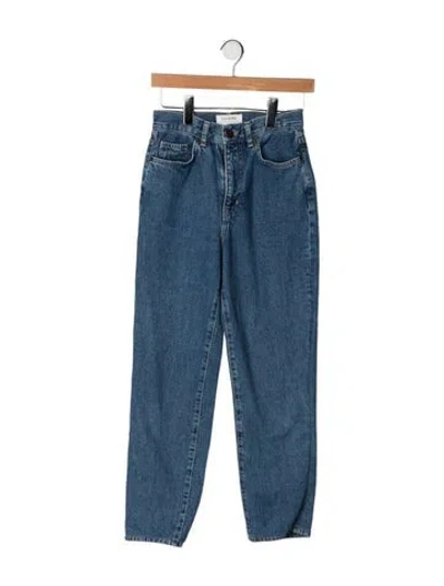 Pre-owned La Ligne High-rise Straight Leg Jeans In Blue