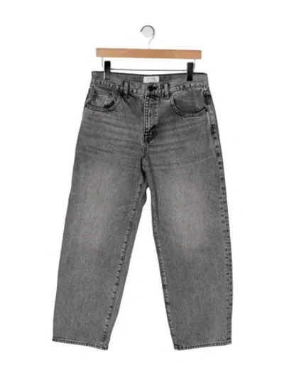 Pre-owned La Ligne High-rise Straight Leg Jeans In Gray