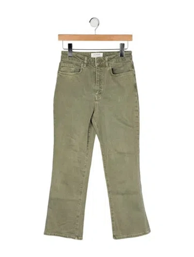 Pre-owned La Ligne High-rise Straight Leg Jeans In Green