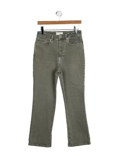 Pre-owned La Ligne High-rise Straight Leg Jeans In Green
