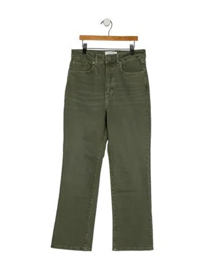 Pre-owned La Ligne High-rise Straight Leg Jeans In Green