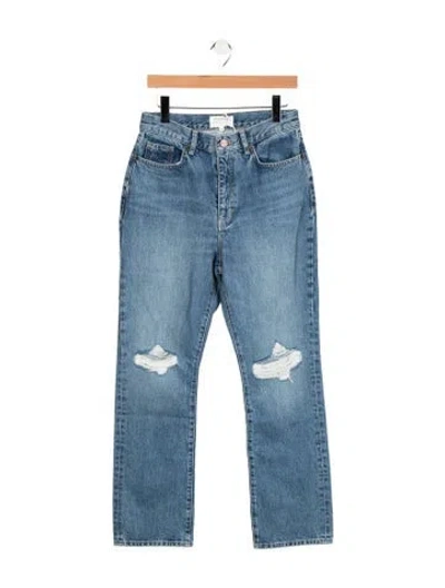 Pre-owned La Ligne High-rise Straight Leg Jeans W/ Tags In Blue