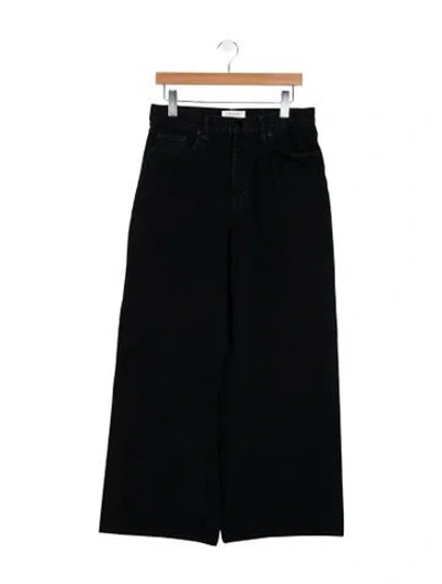 Pre-owned La Ligne High-rise Wide Leg Jeans In Black