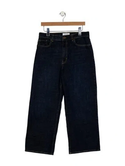 Pre-owned La Ligne High-rise Wide Leg Jeans In Blue