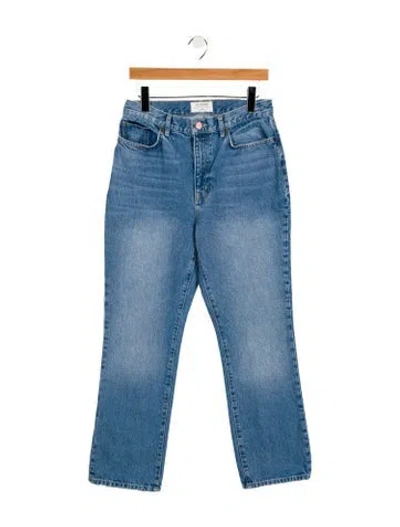 Pre-owned La Ligne High-rise Wide Leg Jeans In Blue