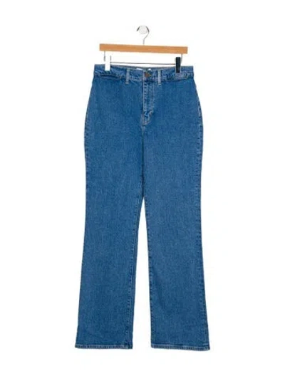 Pre-owned La Ligne High-rise Wide Leg Jeans In Blue