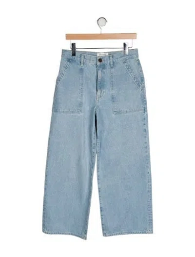 Pre-owned La Ligne High-rise Wide Leg Jeans In Blue