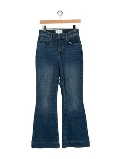 Pre-owned La Ligne High-rise Wide Leg Jeans In Blue