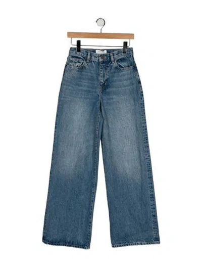 Pre-owned La Ligne High-rise Wide Leg Jeans In Blue