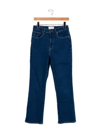 Pre-owned La Ligne High-rise Wide Leg Jeans In Blue