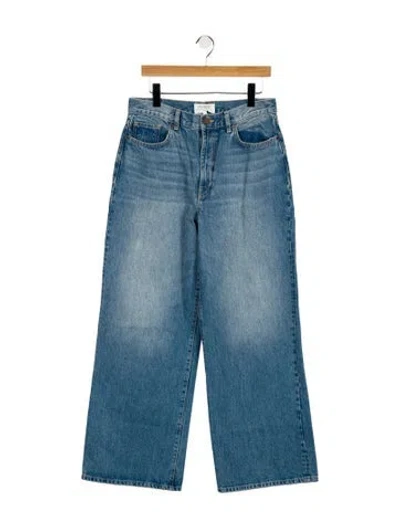 Pre-owned La Ligne High-rise Wide Leg Jeans In Blue