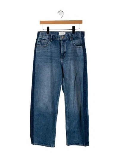 Pre-owned La Ligne High-rise Wide Leg Jeans In Blue