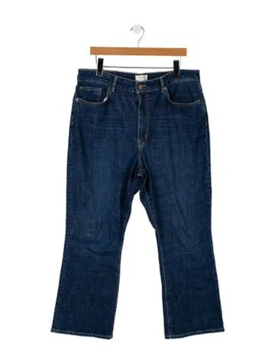 Pre-owned La Ligne High-rise Wide Leg Jeans In Blue