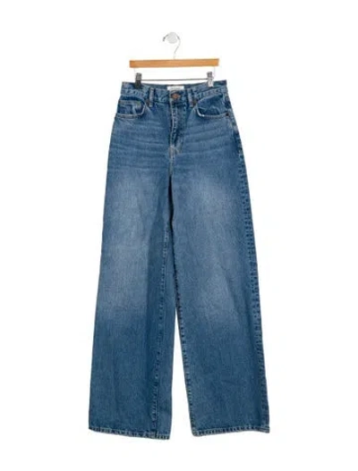 Pre-owned La Ligne High-rise Wide Leg Jeans In Blue