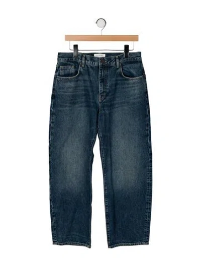 Pre-owned La Ligne High-rise Wide Leg Jeans In Blue