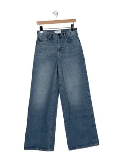 Pre-owned La Ligne High-rise Wide Leg Jeans In Blue
