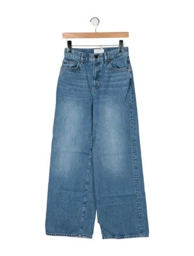 Pre-owned La Ligne High-rise Wide Leg Jeans In Blue