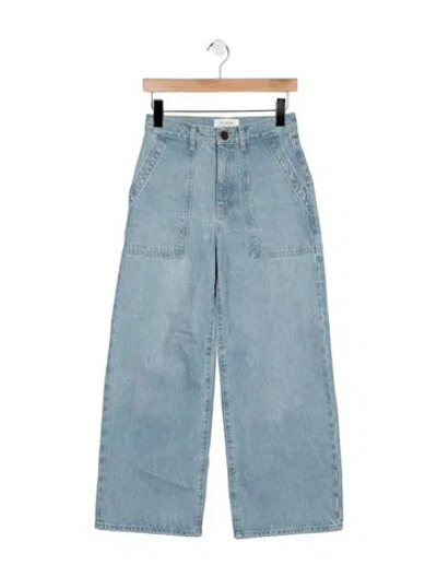 Pre-owned La Ligne High-rise Wide Leg Jeans In Blue