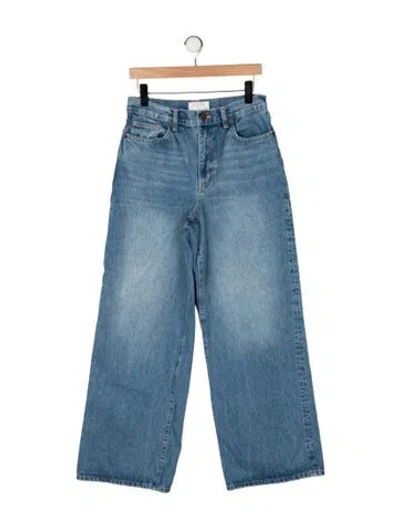 Pre-owned La Ligne High-rise Wide Leg Jeans In Blue