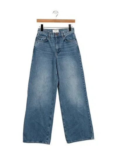 Pre-owned La Ligne High-rise Wide Leg Jeans In Blue