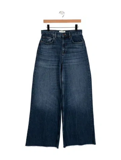 Pre-owned La Ligne High-rise Wide Leg Jeans In Blue