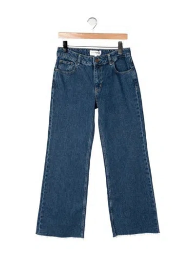 Pre-owned La Ligne High-rise Wide Leg Jeans In Blue