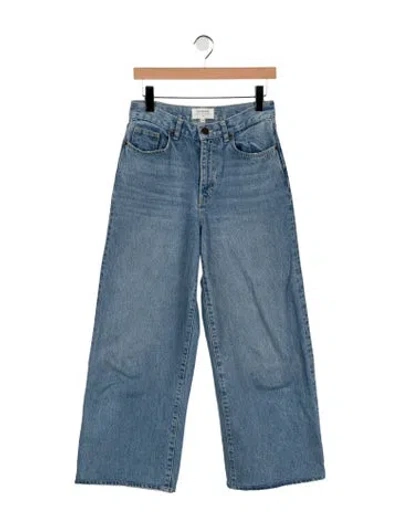 Pre-owned La Ligne High-rise Wide Leg Jeans In Blue