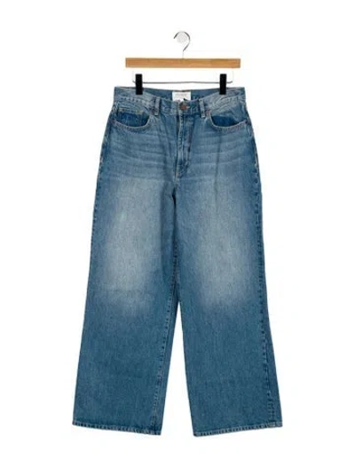 Pre-owned La Ligne High-rise Wide Leg Jeans In Blue