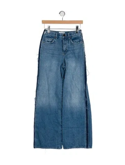 Pre-owned La Ligne High-rise Wide Leg Jeans In Blue