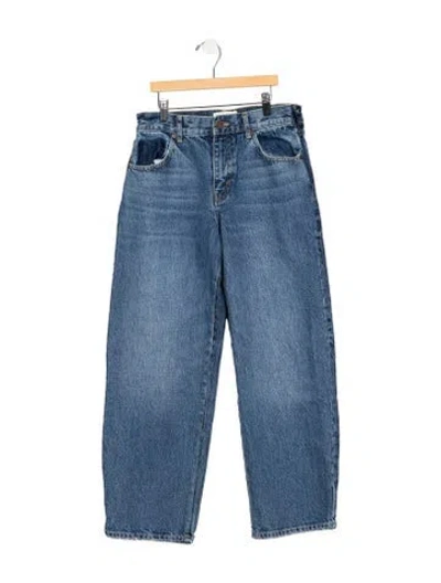 Pre-owned La Ligne High-rise Wide Leg Jeans In Blue