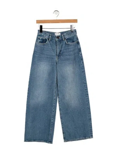 Pre-owned La Ligne High-rise Wide Leg Jeans In Blue