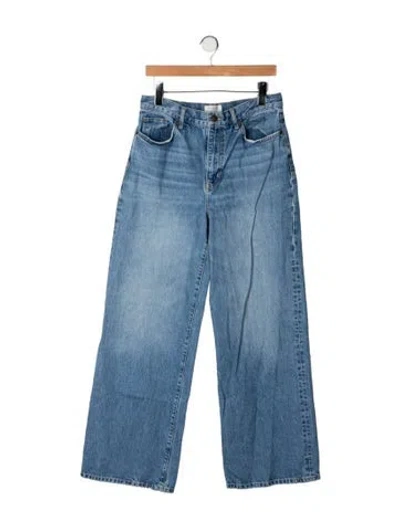 Pre-owned La Ligne High-rise Wide Leg Jeans In Blue