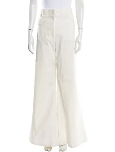 Pre-owned La Ligne High-rise Wide Leg Jeans In Neutral
