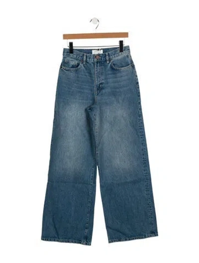 Pre-owned La Ligne High-rise Wide Leg Jeans W/ Tags In Blue