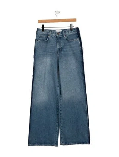 Pre-owned La Ligne High-rise Wide Leg Jeans W/ Tags In Blue