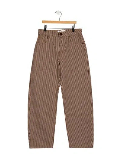 Pre-owned La Ligne High-rise Wide Leg Jeans W/ Tags In Brown