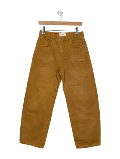 Pre-owned La Ligne High-rise Wide Leg Jeans In Yellow