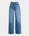 La Ligne Marilyn Paneled Two-tone High-rise Wide-leg Jeans In John