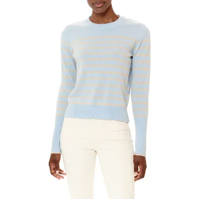 La Ligne Lean Lines Stripe Cashmere Sweater In Blue