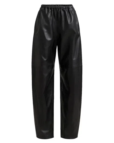 La Ligne Leather Barrel Colby Pant In Black