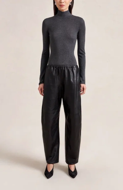 La Ligne Leather Barrel Colby Pant In Metallic
