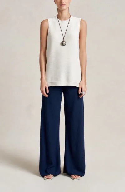 La Ligne Linen Colby Pant In Blue