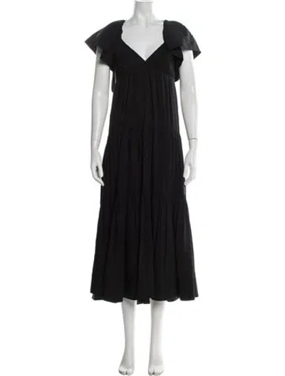 Pre-owned La Ligne Linen Long Dress In Blue
