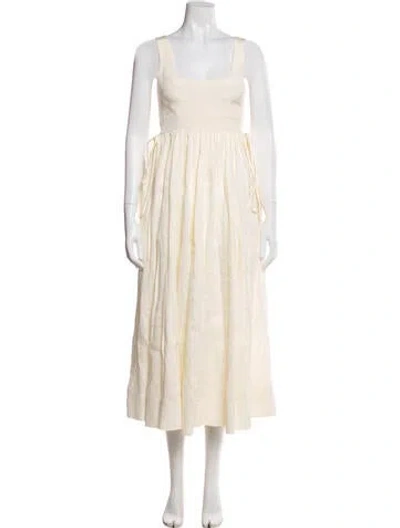 Pre-owned La Ligne Linen Long Dress In Neutral