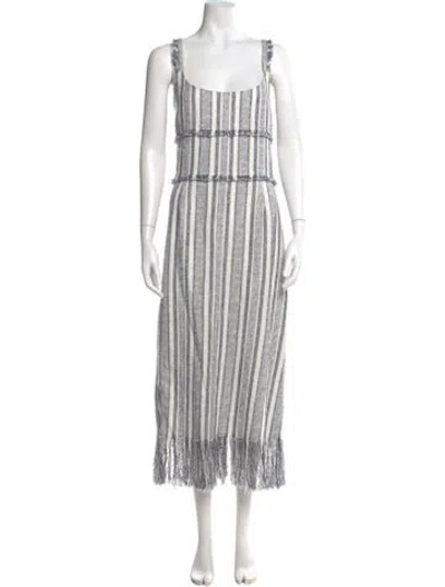 Pre-owned La Ligne Linen Long Dress In White